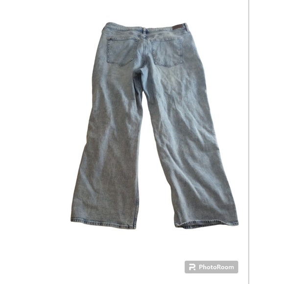 Hollister Jeans Mens 34 x 31 Light Wash Blue High Rise Vintage Baggy Distressed - Picture 2 of 9